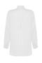 White 100% Linen Oversized Shirt TWOSS23GO00443 - 7