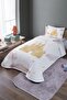 Gold Dreams Castle Patterned Single Pique Set and Bedspread