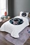 Adventurer Little Astronaut Patterned Single Pique Set and Bedspread