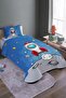 Red Rocket Patterned Single Pique Set and Bedspread - 2
