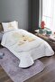 Fairy Tale Land Rabbits Patterned Single Pique Set and Bedspread - 2