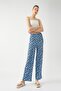 Women's Blue Patterned Jeans - 2