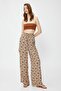 Women's Brown Patterned Jeans