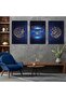 Triple Mdf Hz Muhammad and Allah Word Religious Painting Set