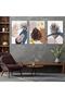 Triple Mdf White Background Abstract Pattern Table Set