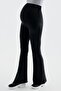 Ribbed Flared Leg High Waist Stretchy Recovery Maternity Leggings - 3