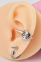 Unisex Gray Claw Figured Spayk Design Steel Earrings - 3