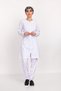 Women's Almond Model Soft Lycra Zippered White Color Surgical Nurse Doctor Hospital Uniform Suit - 6