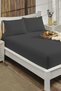 120x200 Elastic Sheet Set Cotton Ranforce Duvet Cover Fabric Single 30 Cm Edge Anthracite