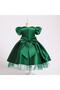 Girls' Front and Back Bow Detail Pearl-Embellished Collar Ball, Party, Graduation, Birthday Dress - 2