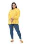 Large Size Pocket Cover Detailed Yellow Shirt with Sleeve and Elastic Mouth - 3