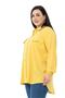 Large Size Pocket Cover Detailed Yellow Shirt with Sleeve and Elastic Mouth - 5