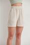 Beige Belt Detailed Linen Blended Summer Shorts - Linen Shorts - Linen Shorts - 3