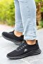 Men's Black Casual Comfortable Lace-Up Sports Shoes Mesh Anti-Sweat High Sole Sneaker - 3