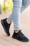 Men's Black Casual Comfortable Lace-Up Sports Shoes Mesh Anti-Sweat High Sole Sneaker - 4