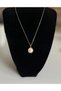 Steel Stone Flower Necklace Women's Gold Color Tarnish Free Chain Necklace with 45 cm Chain - 2
