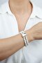 Crystal Jewelled Glass Pearl Double Row Bracelet