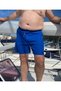Men's Plus Size Cobalt Blue Solid Color Standard Size Swimsuit Sea Shorts - 3