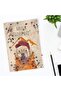 Patterned A5 Notebook with Glitter and Watery Cover - 4