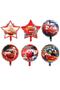 6 Years Old Black Number Balloon Lightning Mcqueen Balloon Set Cars Transparent Balloon with Confetti - 6