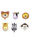 Safari Animals Foil Balloon Set 6 Pieces Small Size - 2