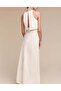 Premium Satin Fabric Back Detailed Evening Dress Model Special Cut Bustier Bus140 - 3