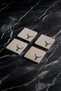 Deer Head Themed Natural Stone Travertine Coasters Set of 4