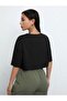 michigan printed black oversize crop t-shirt - 4
