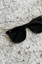 Unisex Women Men Uv400 Protected Black Oval Square Gold Detail New Season Sunglasses - 2