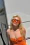 Unisex Women Men Uv400 Protected Orange Black Oval Rectangular Square New Season Sunglasses - 4
