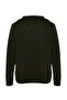 Khaki Regular Fit Wool Zippered Turtleneck Knitwear Sweater Tmnaw22Kz0347 - 8