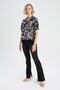 Regular Fit Patterned Short Sleeve Viscose Shirt - 6
