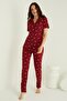 Cotton Buttoned Pajama Set - 2