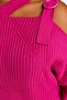 Fuchsia Window/Cut Out Detailed Knitwear Sweater TBBAW23AN00138 - 4