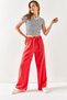 Women's Coral Waist Elasticated Laced Palazzo Linen Trousers PNT-19000219