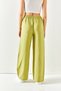 Women's Pistachio Green Belted Elastic Waist Palazzo Ayrobin Trousers PNT-19000200 - 8