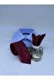 Woven Handkerchief Tie Men's Fabric Red - 3