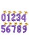 Purple Color 2 Year Old Number Balloon Purple Color Helium Balloon Purple Number Balloon Purple Crowned Number Balloon 80cm - 2