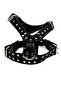Black Pitbull Head Gladiator Leather Dog Chest Collar - 5