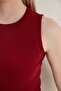 Women's Claret Red Mint Halter Neck 2-Piece Crop Blouse - 4