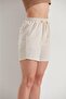 Beige Lace-Up Linen Blended Summer Shorts - Linen Shorts - Linen Shorts - 4