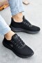 Men's Black Casual Comfortable Lace-Up Sports Shoes Mesh Anti-Sweat High Sole Sneaker - 2