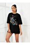 Black Multiple Butterfly Printed T-Shirt