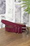 3.5 Cm Burgundy Suede Original Leather Belt - 2