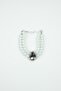 Crystal Jewelled Glass Pearl Double Row Bracelet - 2