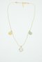 Brass Chain Colored Pendant Necklace - 3