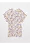 Lcw Dream Shawl Collar Print Short Sleeve Chiffon Women's Beach Clothing Top - 6