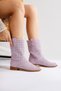 Winni Lilac Low Heeled Summer Women's Boots, Women's Bootie