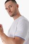 Men's Crew Neck Combination Detailed Cotton Thin Knitwear T-shirt White 23s2005 - 6