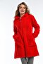 Women's Red Long Fleece Cardigan